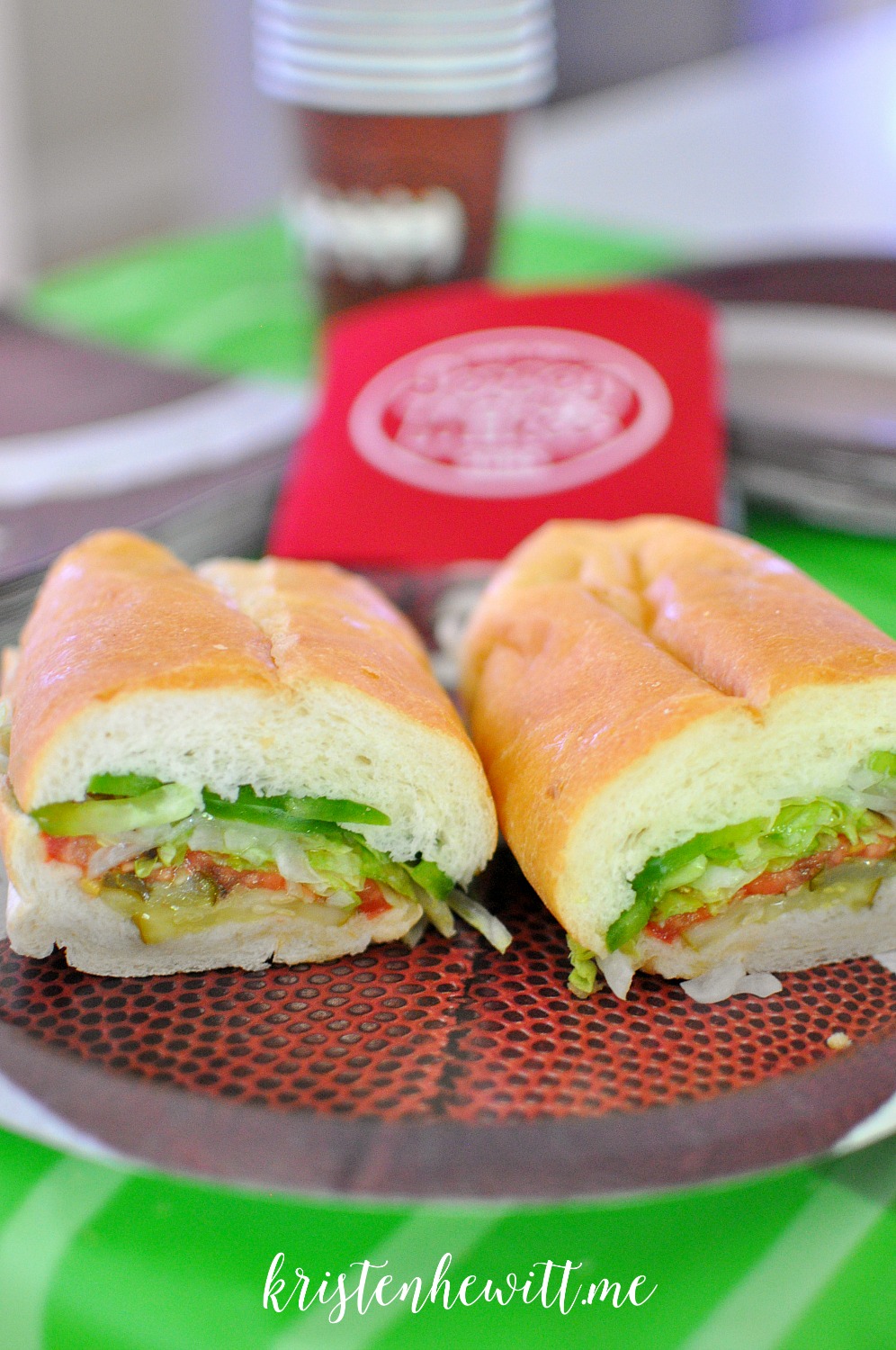 Healthy Football Snacks Veggie Sub - Kristen Hewitt